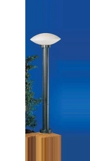 Stĺpikové svietidlo Eglo RIVA - 83414, 1×100W/E27, IP44, v 100 cm, antracit/opálové sklo