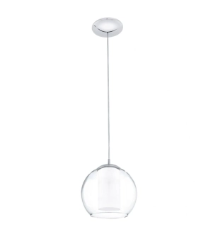 BE292761 zavesne svietidlo 1x60W/E27, d20cm, chrom/cire/matne sklo