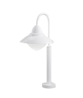Stĺpikové svietidlo Eglo SIDNEY - 83958, 1×60W/E27, IP44, v 62 cm, biely kov/opálové sklo