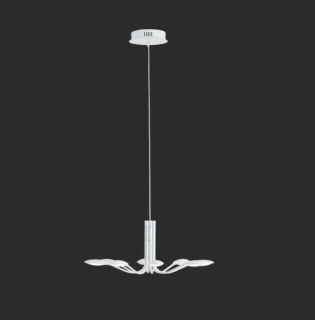 BE293629 luster 8x4,5W/LED/WW/2800lm, d63cm, hlinik/biela/matny akryl