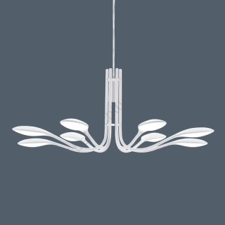 Luster Eglo CALPO - 93629, 8×4,5W/LED/WW/2800lm, d 63 cm, hliník/biela/matný akryl