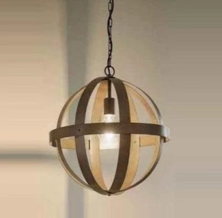 Závesné svietidlo Eglo WESTBURY - 49476, 1×60W/E27, d 45 cm, oceľ/rustikálna hnedá