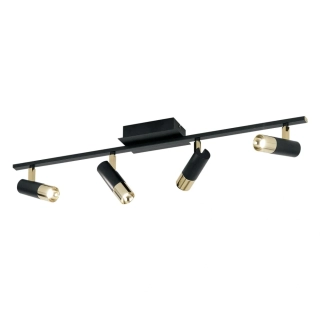 BE239147 stropne svietidlo 4x5W/LED/WW/1920lm, s78cm, hlinik/cierna/ocel/mosadz