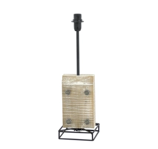 Konštrukcia svietidla Eglo VINTAGE - 49325, 1×40W/E14, v 41 cm, svetlé drevo/oceľ/čierna