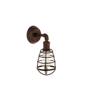 Nástenné svietidlo Eglo PORT SETON - 49811, 1×60W/E27, v 32 cm, oceľ/antická hnedá