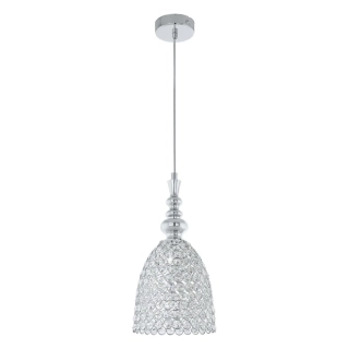 BE249847 zavesne svietidlo 1x60W/E27, d20m, chrom/kristal ciry