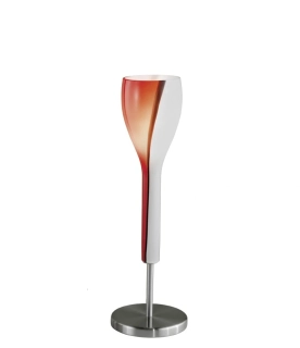 Stolné svietidlo Eglo IO - 87675, 1×40W/G9, v 47 cm, matný nikel/ručná práca červená-čierno-biele sklo