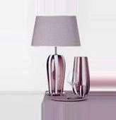 AA1LGS0105 stolne svietidlo 1x100W/E27, v60cm, ametyst-biele sklo/ametyst. textil, Handmade in Italy