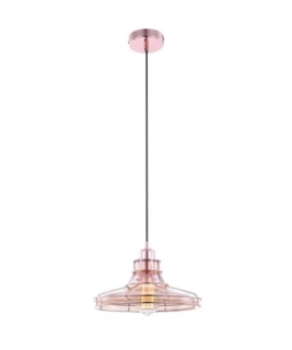 Závesné svietidlo Globo DONNA - 15148, 1×60W/E27, d 27 cm, meď/číre sklo