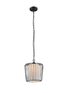 Závesné svietidlo Globo STACY - 15271, 1×60W/E27, d 26 cm, čierny kov/opálové sklo, Vintage dizajn