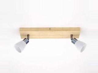 AB1G34829/75 nastenne svietidlo 2x40W/G9, cca32cm, svetly bambus/titan/porcelan