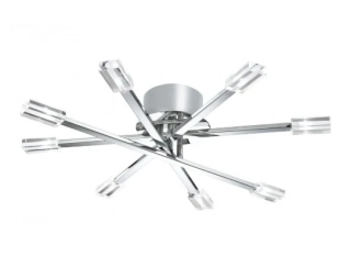 BS13018-8CC stropne svietidlo 8x20W/G4, d66cm, chrom/cire-matne sklo
