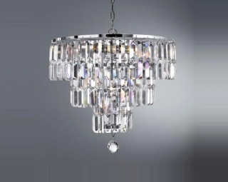 BS11375-5CC luster 5x40W/E14, d48cm, chrom/kristal