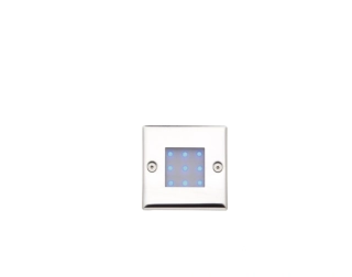 Podhľadové svietidlo Brilliant TITUS - G02062/73, 9 xLED/modré svetlo, IP44, 7×7 cm, oceľ, sada 2 kusov