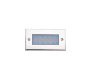 Bodové svietidlo Brilliant MAXIM - G01762/73, 12 xLED/modré svetlo, IP44, s13.5×7.5 cm, oceľ, sada 2 kusov