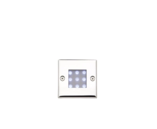 Podhľadové svietidlo Brilliant TITUS - G02062/82, 9 xLED/biele svetlo, IP44, 7×7 cm, oceľ, sada 2 kusov