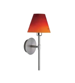 AB180411/07 nastenne svietidlo 1x40WE14, cca32cm, chrom/nikel/cerveno-oranzove sklo