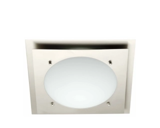 AB190229/82 nastenne svietidlo 1x60W/E27, 32x32cm, uslachtila ocel/opal.sklo
