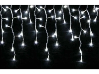 Svetelná girlanda IPB - LED-RPLR-60 (30*2)-3x0,5M-240V-W-WW/W-FB, svetelný záves, biely kábel/tepla biela, exteriér