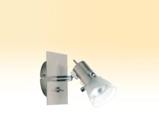 AB1G03111/13 nastenne svietidlo 1x50W/GU10, v12cm, matny nikel/cire sklo