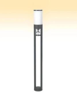 Stĺpikové svietidlo Brilliant BERGAMO - G48985/63, 1×60W/E27+1×50W/GU10, IP23, antracit/matné sklo