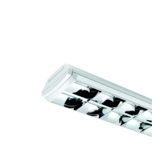 Žiarivkové svietidlo Sylvania SYLMASTER T8 - 0055094, 2×36W/G13, IP20, 130 cm, biela/leštená mriežka