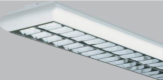 Žiarivkové svietidlo Sylvania SYL-LOUVER Visual 60 - 0046458, 2×36W/G13, EVG, 130 cm, biela/leštená mriežka