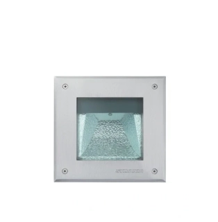 Exteriérové svietidlo Sylvania INWALL 6 - 0049281, zapustené, 3W/LED/3500K, IP55, 162×162 mm, oceľ/číre sklo