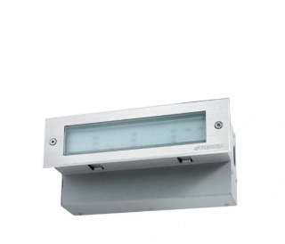 Exteriérové svietidlo Sylvania INWALL 5 - 0049279, zapustené, 4W/LED/3500K, IP55, v65×215 mm, oceľ/matné sklo