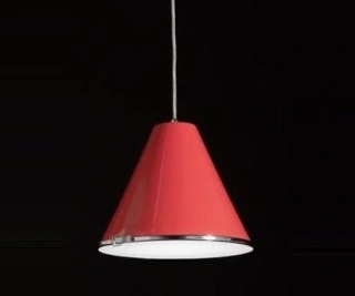 AA1LL8602RO zavesne svietidlo 1x40W/E27, IP44, d33cm, cerveny kov/difuzor prismat.akryl  