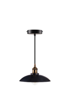 Závesné svietidlo Sylvania SylPendant Vintage Luna - 0044404, 1×25W/E27, d 30 cm, čierny/antický kov/textilný kábel