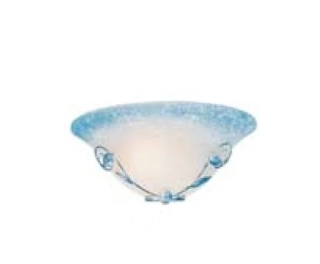 AB190169/03 nastenne svietidlo 1x60W/E27, 1/2, s33cm, chrom/modre kvety