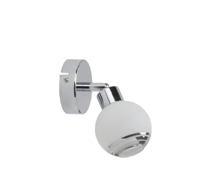AB1G84310/75 nastenne svietidlo 1x40W/G9, v15cm, chrom/dekoracne matne sklo