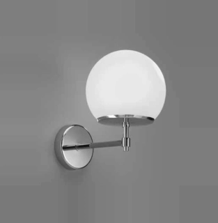 AA1LL4502B nastenne svietidlo 1x42W/E27, v24/d20cm, biely matny kov/triplex.sklo  