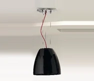 ANK-6547/1C.BL zavesne svietidlo 1x100W/E27, seda metaliza/cierny polykarbonat