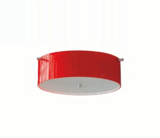 ANK-6536/1P.RE stropne svietidlo 3x60W/E27, d42cm, chrom/cervene leskle sklo-duplex