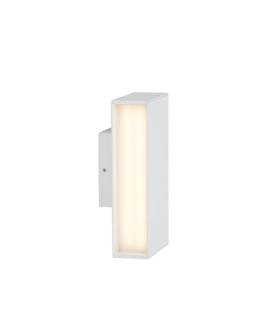 Nástenné svietidlo Brilliant HOLLOW - G43180/05, 8W/LED, IP54, v 20 cm, hliník/biela/matný akryl