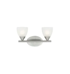 BE150653 nastenne svietidlo 2x40W/G9, s43cm, matny nikel/matne sklo