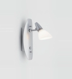 AB1G50611/11 nastenne svietidlo 1x35W/GY6,35, v24cm, titan/opal.sklo