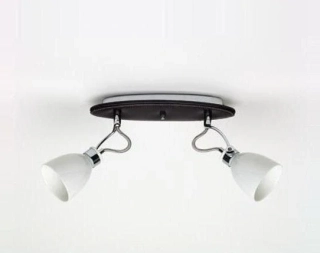 AB1G33829A76 nastenne svietidlo 2x40W/G9, s25cm, tmava koza/chrom/porcelan