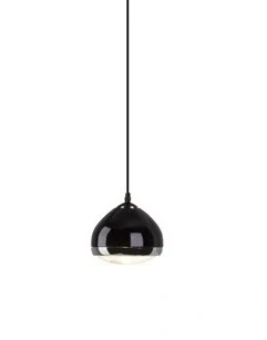 AB104370A06 zavesne svietidlo 1x6,5W/LED/E14/470lm, d17cm, leskly cierny kov/chrom