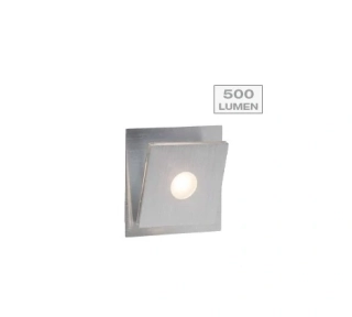 AB1G65291/21 nastenne svietidlo 1x5,5W/LED/3K/500lm, 15x15cm, bruseny hlinik/akryl