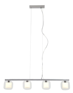 AB1G13472/15 zavesne svietidlo 4x42W/G9, s93cm, chrom/cire/opal.sklo