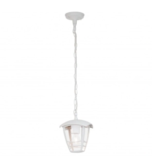 AB143370/05 exterier.zavesne svietidlo 1x40W/E27, IP44, d15cm, biely kov/plast