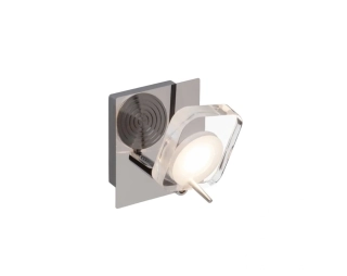 AB1G34610/15 nastenne svietidlo 1x5W/LED/3K/400lm, v11cm, chrom/ciry akryl