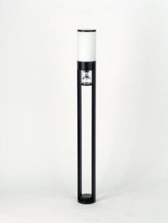 Stĺpikové svietidlo Brilliant BERGAMO - G48985/06, 1×60W/E27+1×50W/GU10, IP23, čierna/matné sklo
