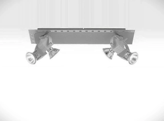 AB1G19104/73 (ČB) nastenne svietidlo 4x35W/GU10, s38cm, titan/modra