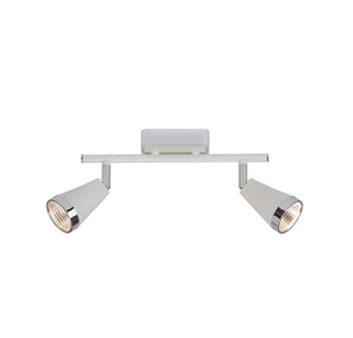AB1G01813A75 nastenne svietidlo 2x5W/LED/3K/640lm, s28cm, biely kov/chrom