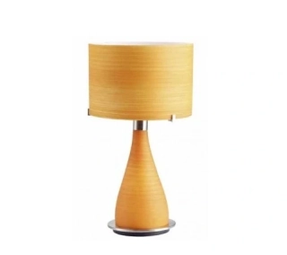 Stolné svietidlo Brilliant FUNGUS - G28049/77, 1×60W/E27, v 45 cm, matný nikel/dekoračné oranžové sklo