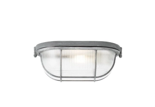 Stropné svietidlo Brilliant BOBBI - 94459/70, industriálny dizajn, 1×40W/E27, s 28 cm, oceľ/sivá patina/číre sklo